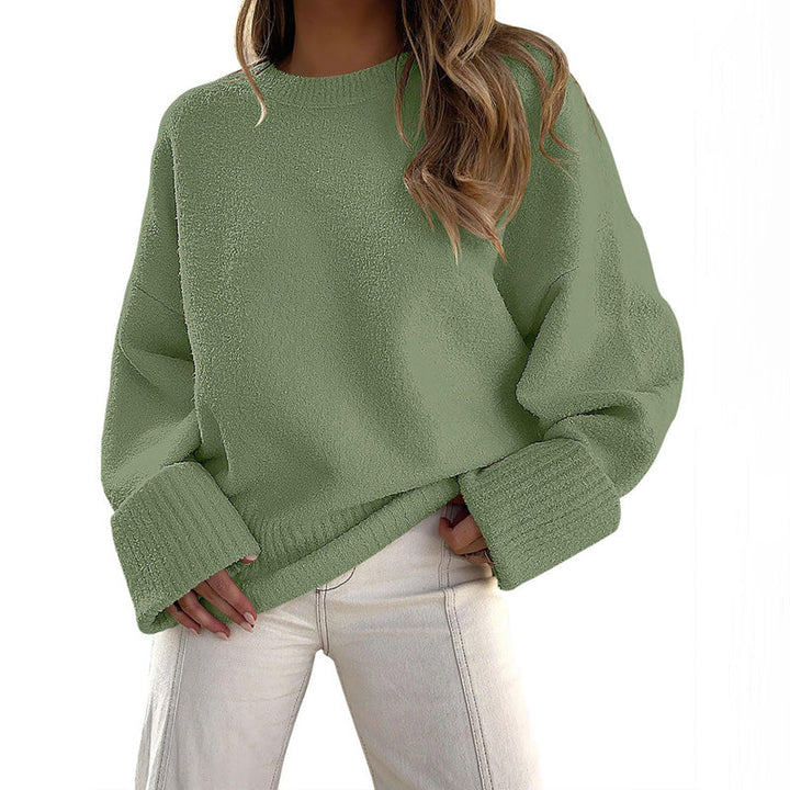 Drune | Einfarbiger Pullover mit Rundhalsausschnitt
