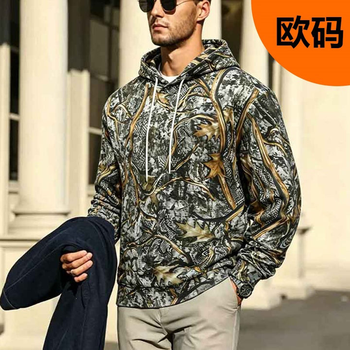 Herren Gemusterter Kapuzenpullover Drune