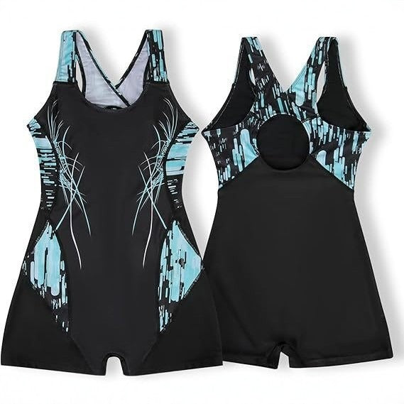 Damen Sportlicher Einteiler-Badeanzug Drune