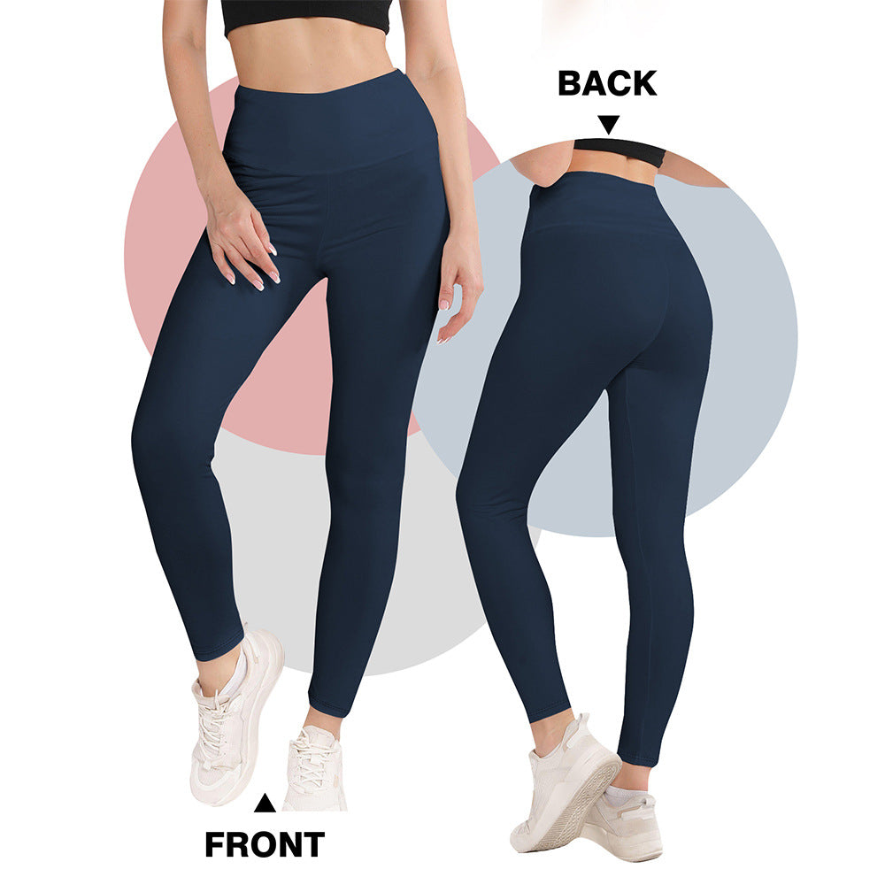 Damen Hochwertige Sportleggings mit seamless Design und hohem Bund Drune