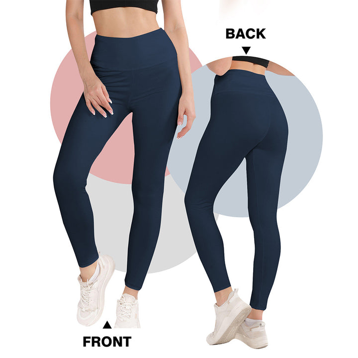 Damen Hochwertige Sportleggings mit seamless Design und hohem Bund Drune