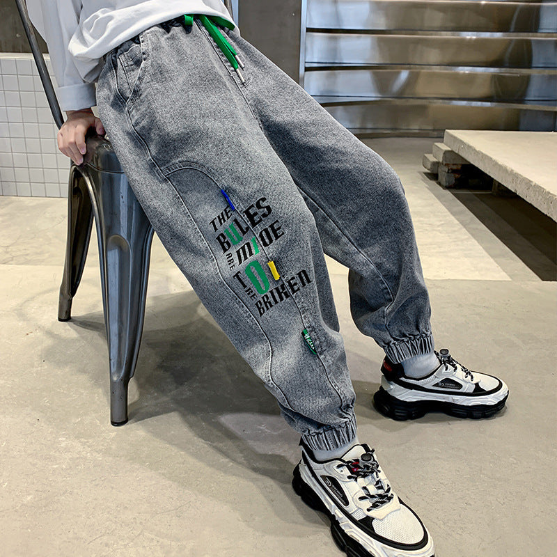 Unisex lässige Baggy-Hose mit einzigartigem Schriftzug Drune