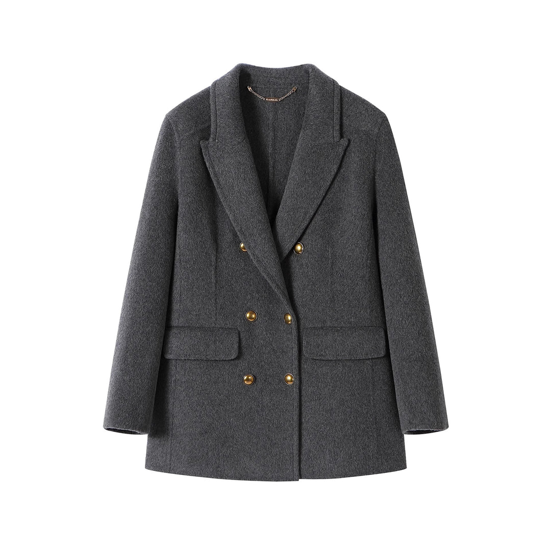 Damen Eleganter Wollmantel Drune
