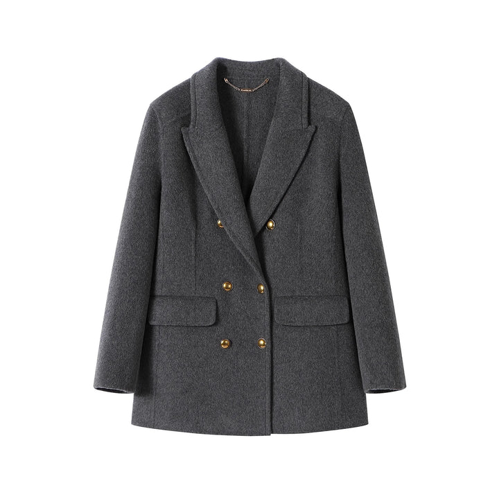 Damen Eleganter Wollmantel Drune