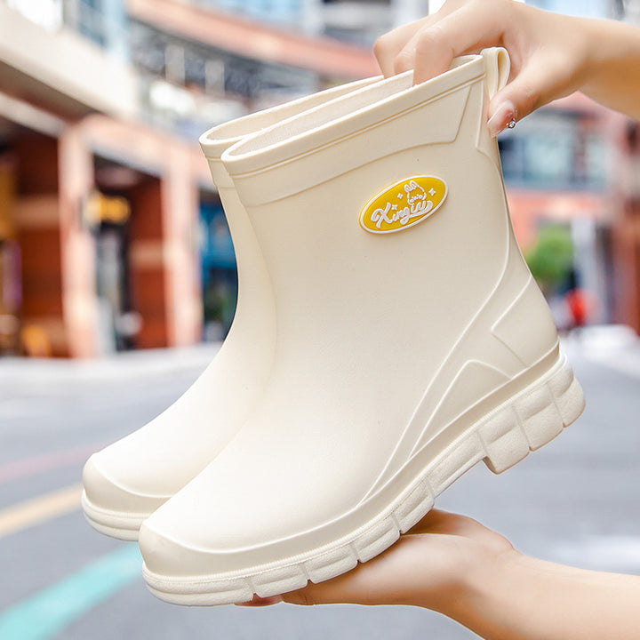 Damen Wasserdichte EVA-Ankle-Gummistiefelette mit rutschfester Profilsohle Drune