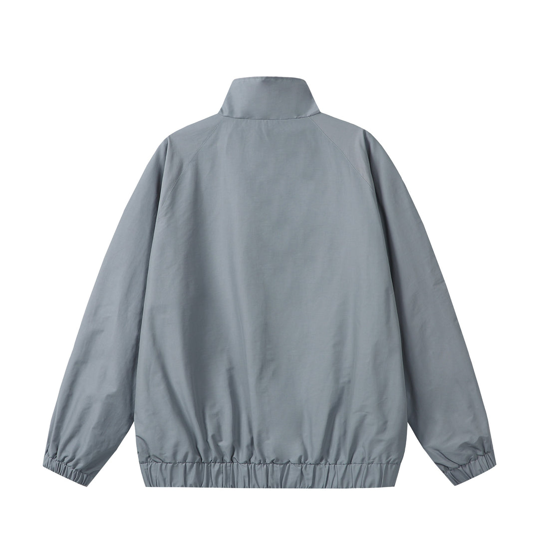 Unisex Sportive Colorblock-Trackjacke mit Stehkragen und durchgehendem Reißverschluss Drune