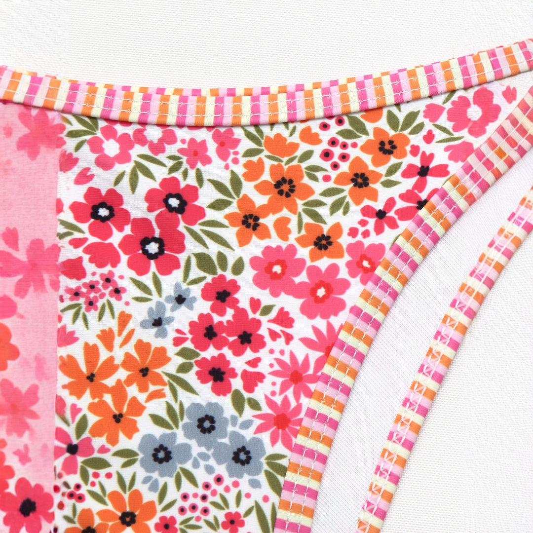 Damen Blumenmuster Bikini Drune