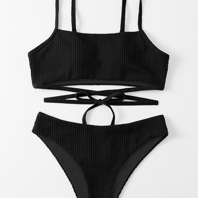 Damen Badeanzug mit trendigem Crop-Oberteil und hohem Taillenslip Drune