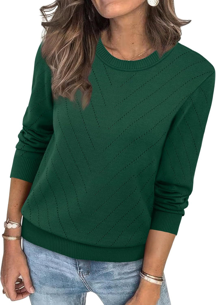 Damen eleganter gestreifter Pullover Drune