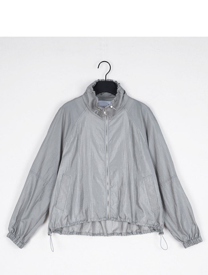Damen atmungsaktive Jacke mit verstellbarem Kragen Drune