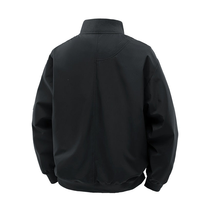 Herren Leichte Bomberjacke im minimalistischen Utility-Look mit Ärmeltasche & Rippbündchen Drune