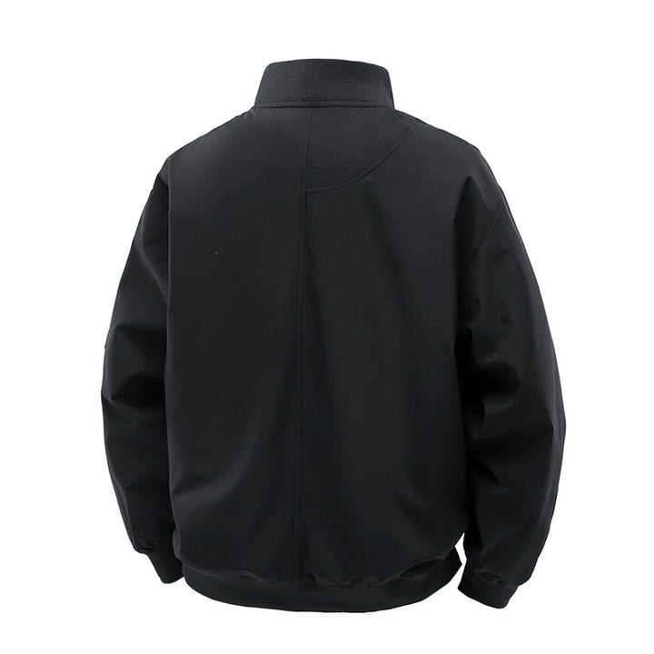 Herren Leichte Bomberjacke im minimalistischen Utility-Look mit Ärmeltasche & Rippbündchen Drune