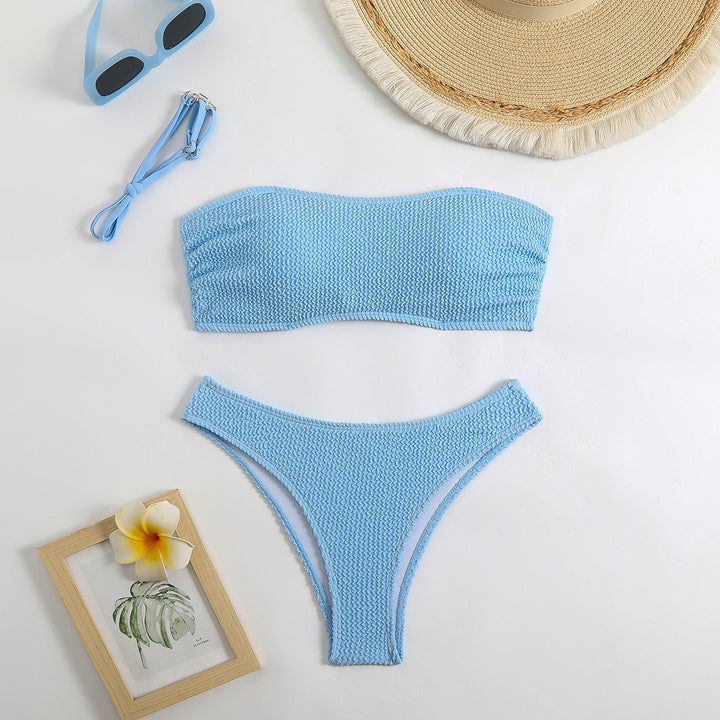 Damen Bandeau Bikini mit strukturierter Oberfläche Drune