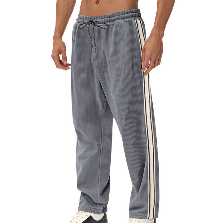 Herren Sportliche Freizeithose mit seitlichen Streifen Drune