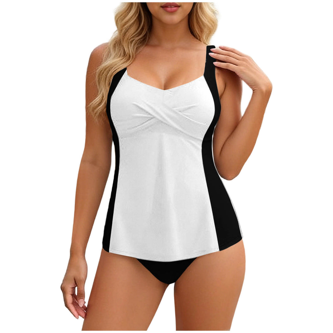 Damen Tankini mit elegantem Wickeldesign und figurformenden Einsätzen Drune