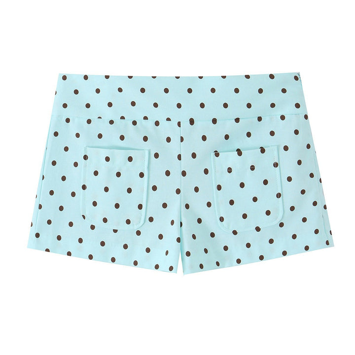 Damen Bluse mit Stehkragen, Taillengürtel und Brusttaschen Drune