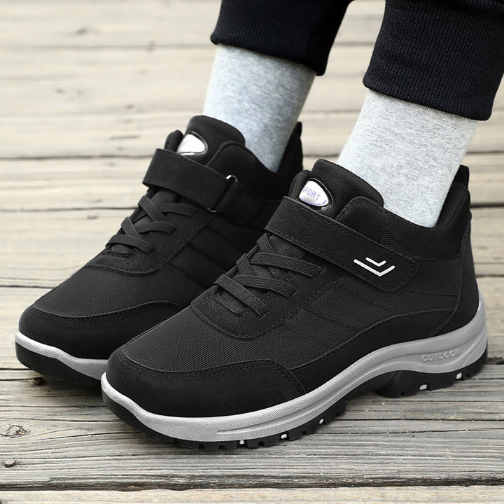 Herren nan multifunktionaler Trekking-Walking-Sneaker mit Klett- und Schnürsystem, stoßdämpfender EVA-Zwischensohle und tiefprofilierter Trailsohle Drune