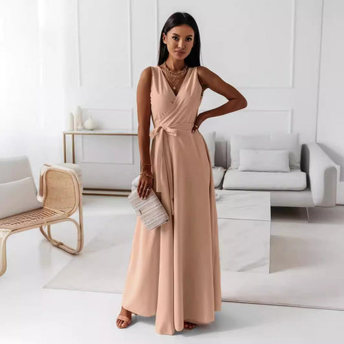 Damen Elegantes Wickel-Minikleid mit tiefem V-Ausschnitt und fließendem Stoff Drune
