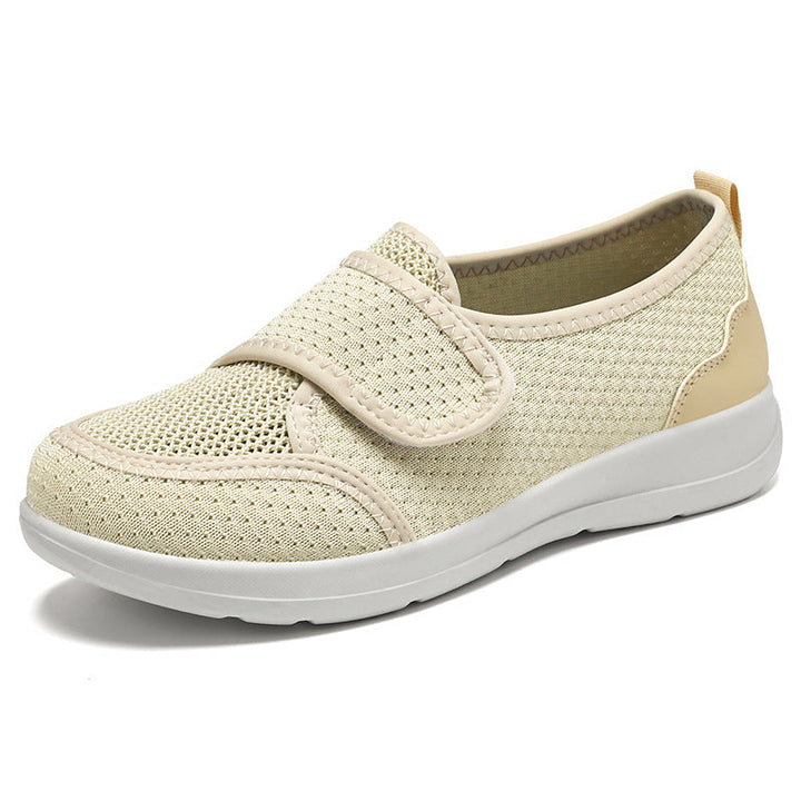 Damen Atmungsaktive Slip-On Freizeitschuhe mit verstellbarem Klettverschluss Drune