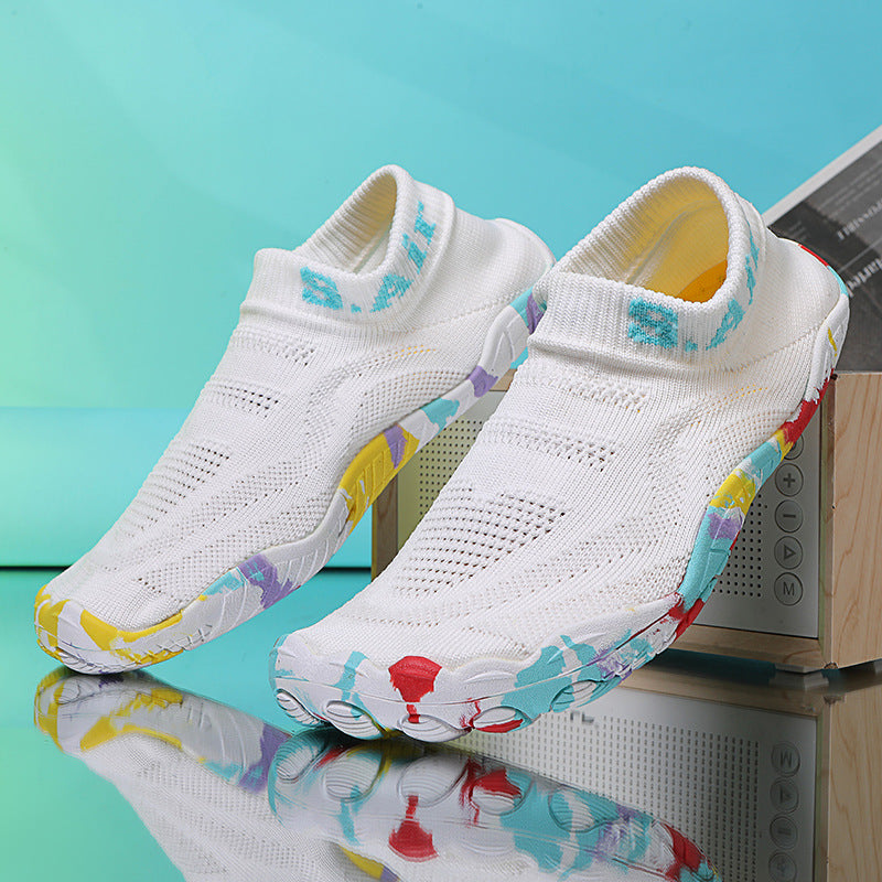 Unisex nan ultraflexibler Strick-Sockenschuh mit anatomischer Mehrzonen-Gummisohle und schnelltrocknender Konstruktion Drune