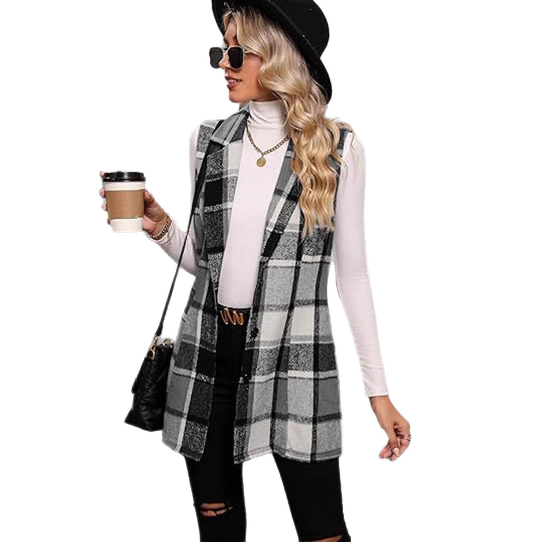 Damen Langjacke im modernen Karo-Design Drune