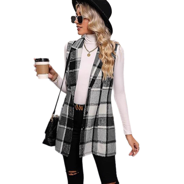 Damen Langjacke im modernen Karo-Design Drune
