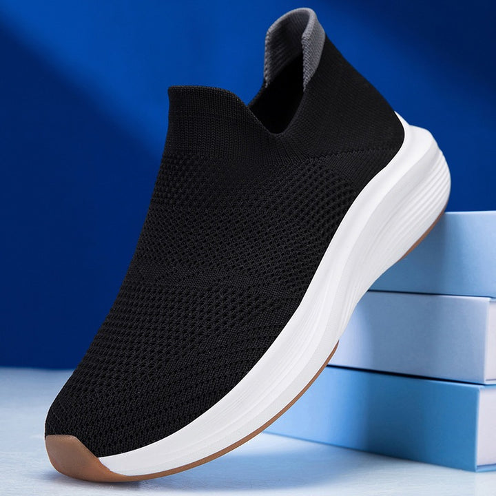 Unisex Atmungsaktiver Strick-Slip-On Sneaker mit Memory-Schaum-Zwischensohle Drune