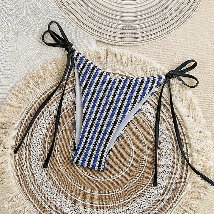 Damen Hochgeschnittenes Bikiniunterteil mit eleganten Bindebändern Drune