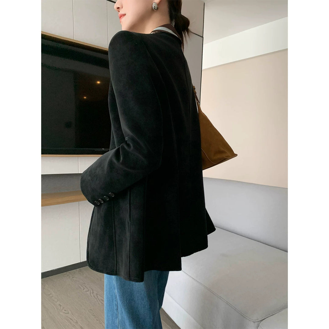 Damen Modischer Blazer mit strukturiertem Design Drune