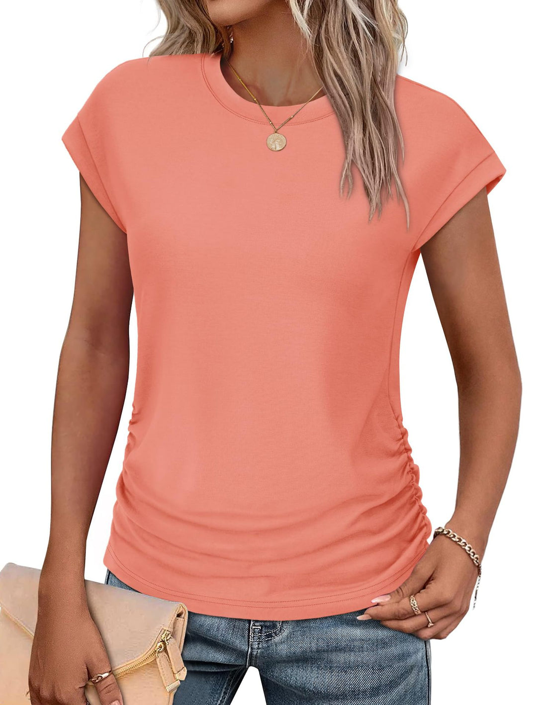 Damen Stylisches Oberteil mit lässigen Rüschendetails Drune