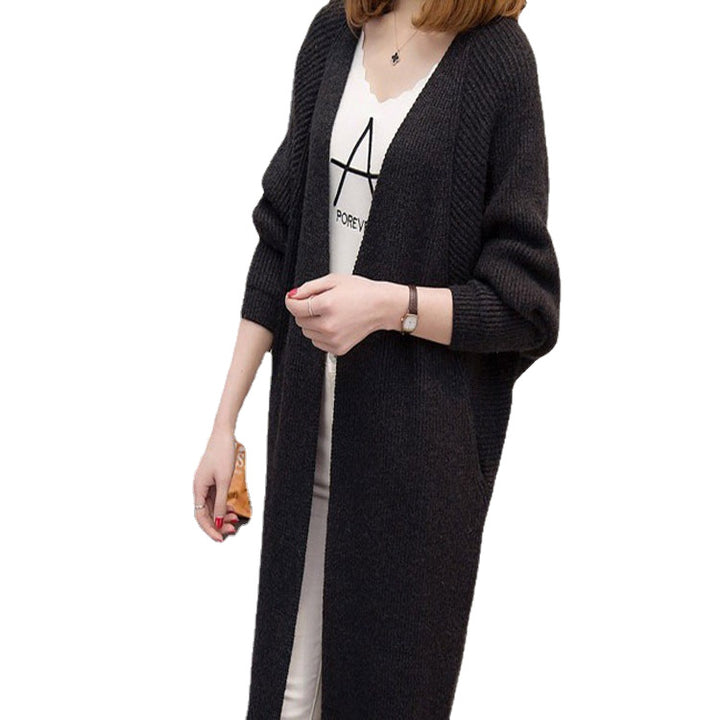 Damen Lässige Strickjacke mit tiefem V-Ausschnitt und weit geschnittenem Design Drune