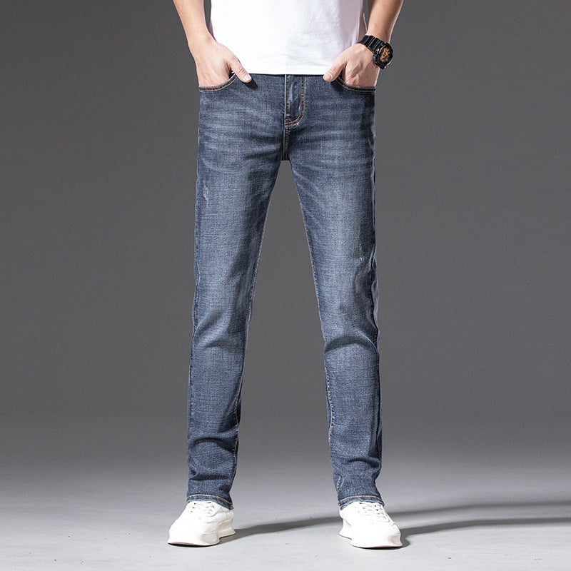 Herren Slim‑Straight Stretchjeans mit leichter Used‑Optik Drune