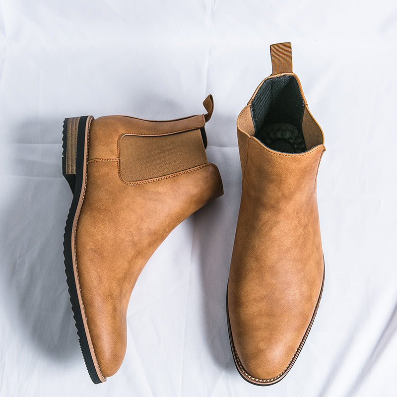 Damen Elegante Chelsea-Boots aus hochwertigem Kunstleder mit flexiblem Gummizug Drune