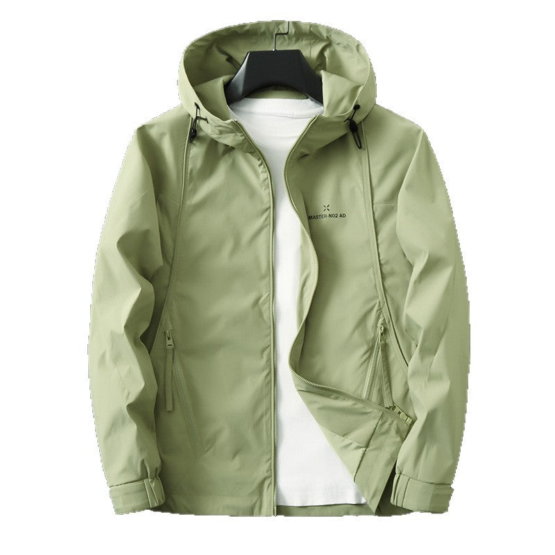 Herren Leichte wasserabweisende Softshelljacke mit Kapuze, verstellbaren Bündchen und Reißverschlusstaschen Drune