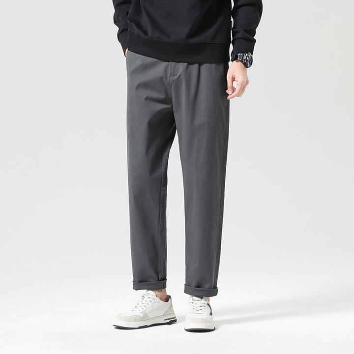Herren Moderne Relaxed‑Fit Freizeit‑Chino mit leichtem Stretch und umgeschlagenem Saum Drune