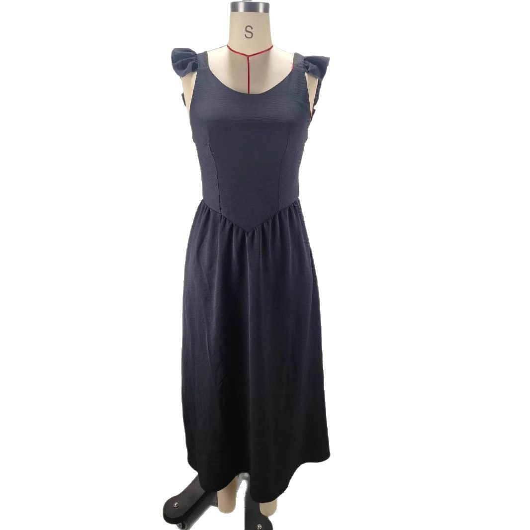 Damen Maxikleid mit Rüschendetails und empfohlener Passform Drune