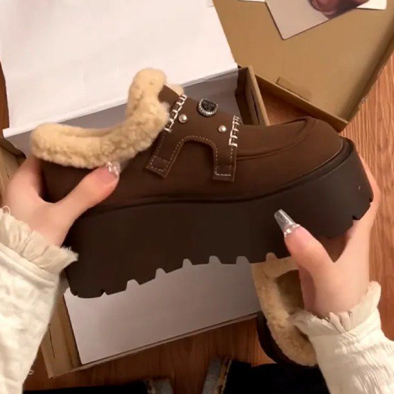 Damen Gemütliche und stilvolle Clogs mit Kunstfellfutter Drune