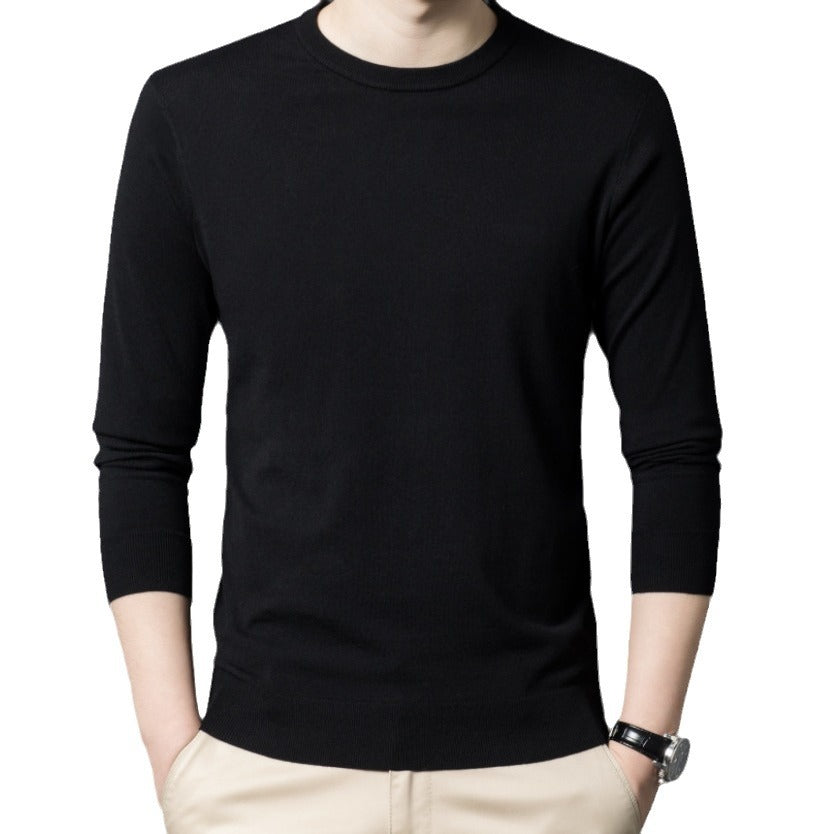 Herren Luxuriöser Rundhals Pullover aus feiner Merinowolle Drune