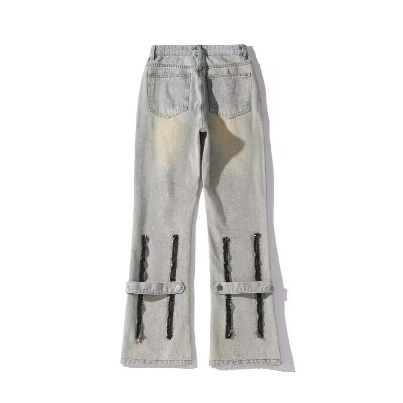 Herren Modische Cargo-Jeans mit Zipper-Details Drune
