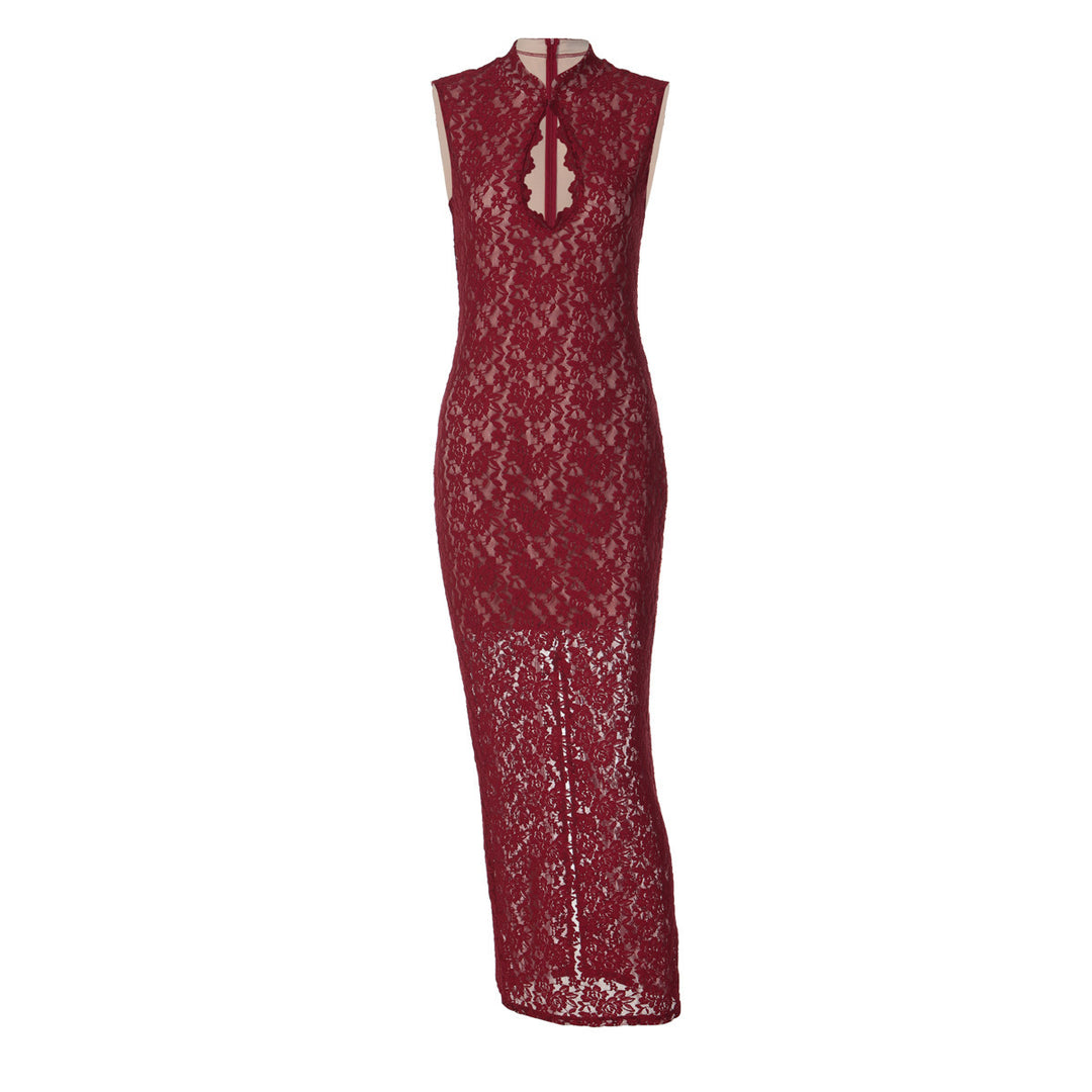 Damen Abendkleid mit Spitzenapplikation Drune