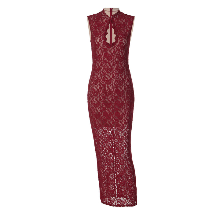 Damen Abendkleid mit Spitzenapplikation Drune