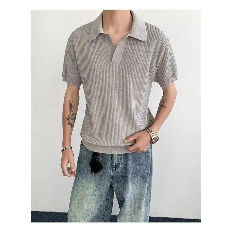 Herren Elegantes Poloshirt mit strukturiertem Design Drune
