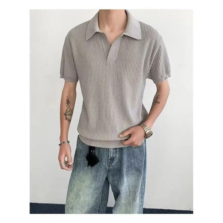 Herren Elegantes Poloshirt mit strukturiertem Design Drune