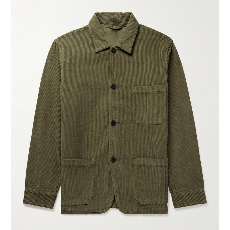 Damen lässige Cordjacke mit praktischen Taschen Drune