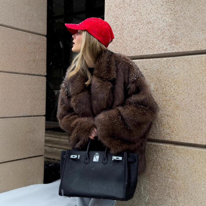 Damen Plüschjacke Drune