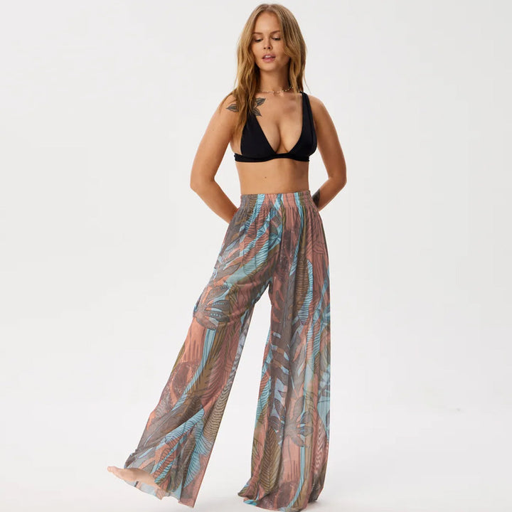 Damen Leggings aus luftiger, transparenter Stoffqualität mit exotischem Muster Drune