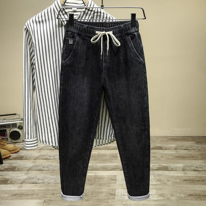 Herren Lässige Denim Jogginghose Drune