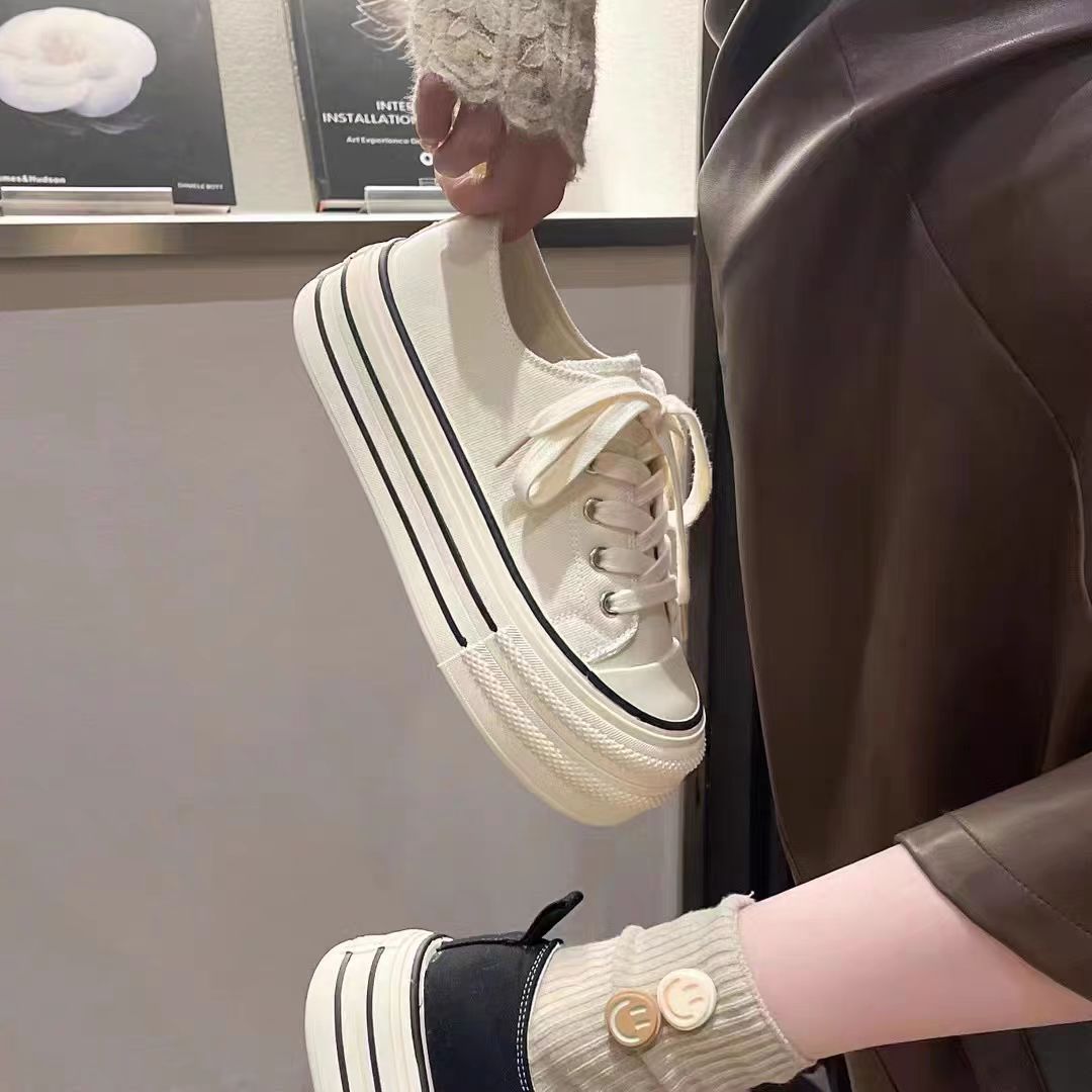 Damen Plateau Sneakers mit modischem Design und strapazierfähigem Obermaterial Drune