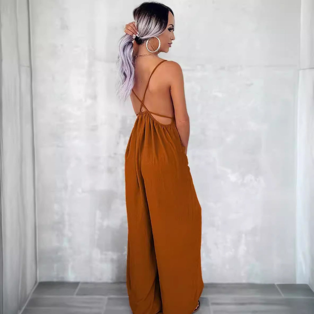 Damen Jumpsuit mit Schlaufen-Details und Taschen Drune