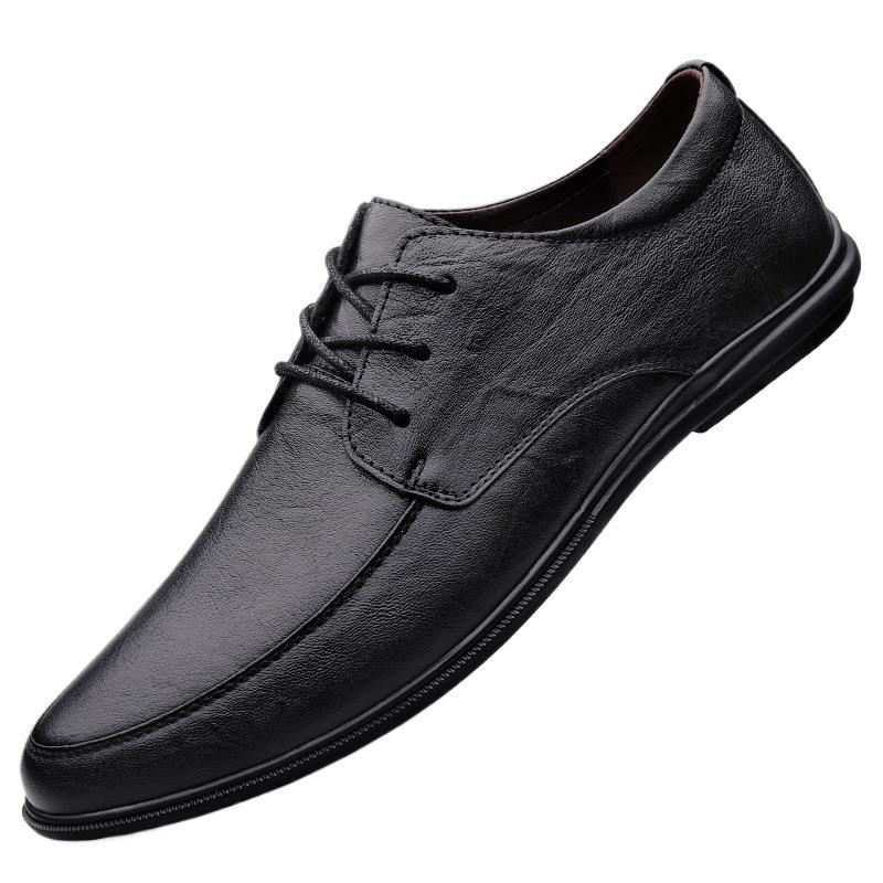 Herren Elegante Echtleder Schnürschuhe Drune